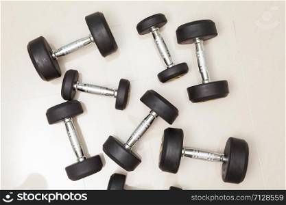 Dumbbell for weight training and healthy concept
