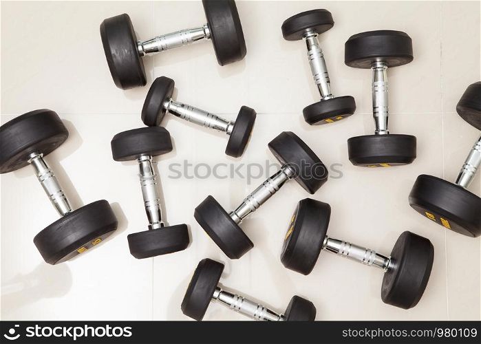 Dumbbell for weight training and healthy concept