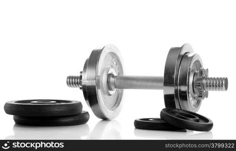 Dumbbell isolated on white