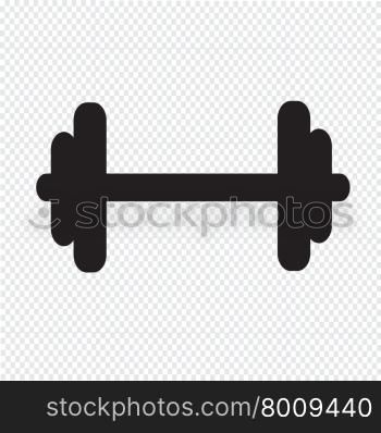 Dumbbell vector icon