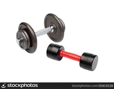 Dumbbells for training isolated on a white background