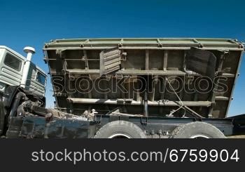 Dump Truck Dumping Freight