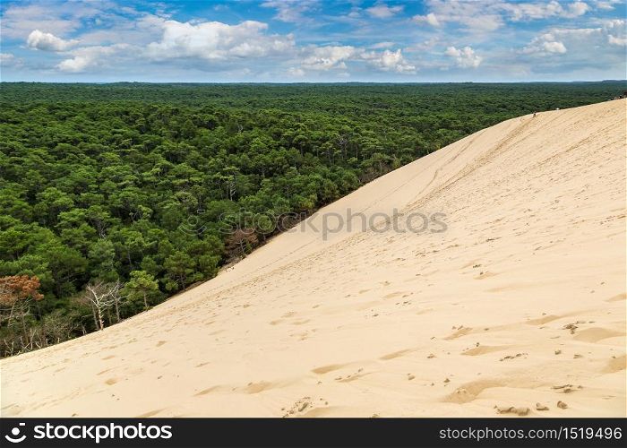 Dune of Pilat (Dune du Pyla) - the tallest sand dune in Europe, Arcachon Bay, Aquitaine, France, Atlantic Ocean