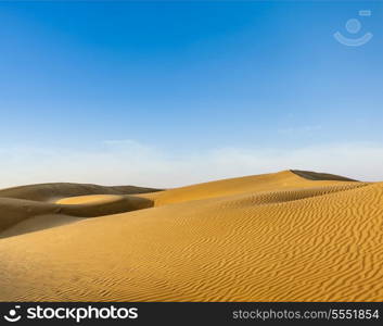 Dunes of Thar Desert. Sam Sand dunes, Rajasthan, India