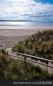 Dunnet Bay. beautiful long beach at the Dunnet Bay in Scotland