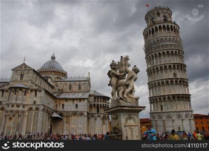 Duomo and Leaning Tower in Piazza dei Miracoli, Pisa, Tuscany, Italy