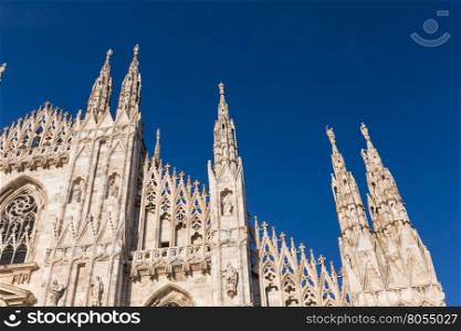 Duomo Cathedral of Milan Italy - roof detail spiers
