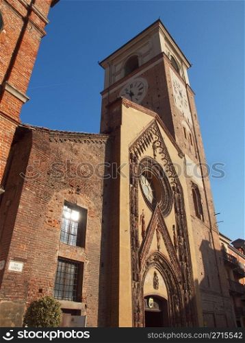 Duomo di Chivasso. Duomo di Santa Maria Assunta cathedral church in Chivasso, Piedmont, Italy