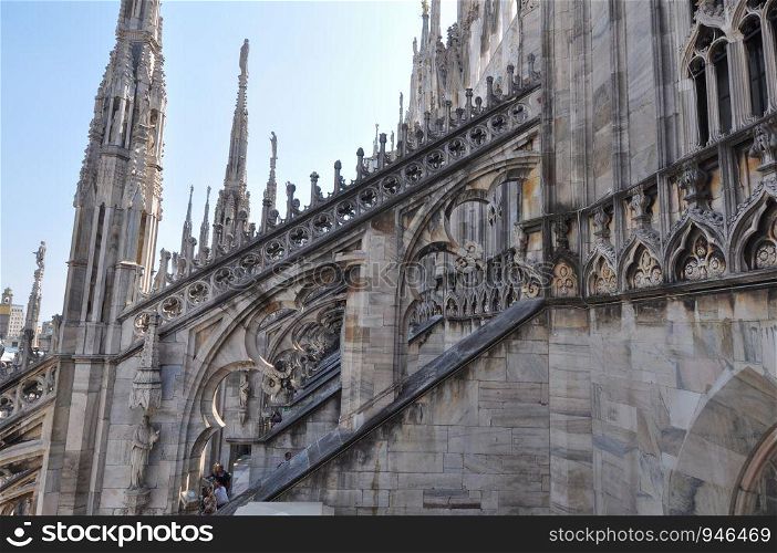 Duomo di Milano (meaning Milan Cathedral) gothic church in Milan, Italy. Duomo di Milano (Milan Cathedral)