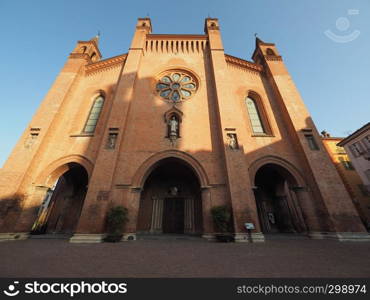 Duomo di San Lorenzo (St Lawrence cathedral) in Alba, Italy. San Lorenzo Cathedral in Alba