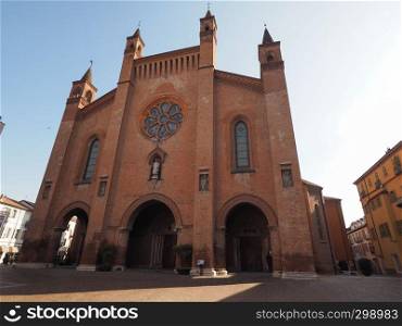 Duomo di San Lorenzo (St Lawrence cathedral) in Alba, Italy. San Lorenzo Cathedral in Alba