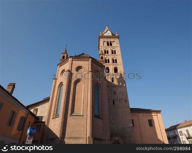 Duomo di San Lorenzo (St Lawrence cathedral) in Alba, Italy. San Lorenzo Cathedral in Alba