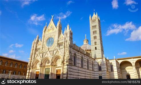 Duomo di Siena or Metropolitan Cathedral of Santa Maria Assunta in Siena, Tuscany, Italy.