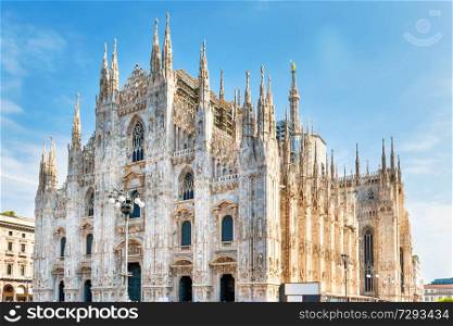 Duomo gothic cathedral on square in Milan, Italy