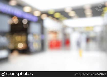 Duty free shops in airport - defocused background