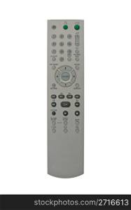 DVD remote control isolated on white background.