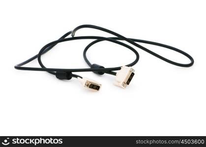DVI cable isolated on the white background