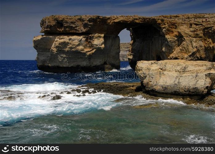dwejra landmark in the island of gozo, malta