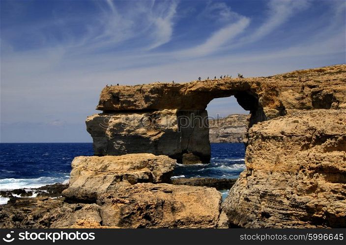 dwejra landmark in the island of gozo, malta