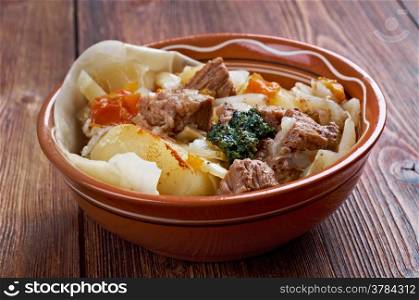 dymlyama -oriental meat stew .national cuisine of Azerbaijan, Uzbekistan and Kazakhstan