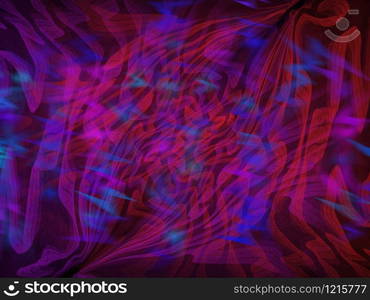 Dynamic magenta patterns with blue flicker. Abstract background.