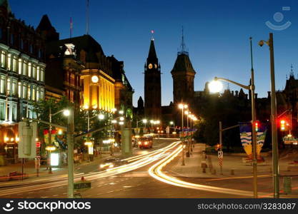 Dynamic view of Ottawa Canada, Parliament Buildings.