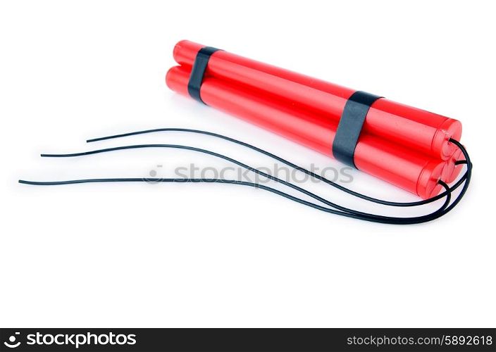 Dynamite isolated on the white background