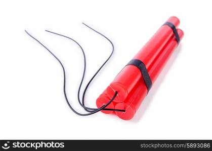 Dynamite isolated on the white background