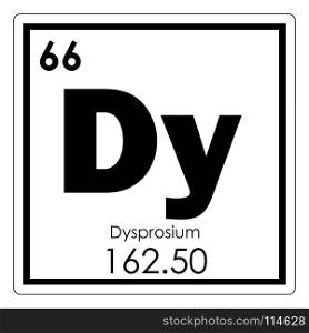 Dysprosium chemical element periodic table science symbol