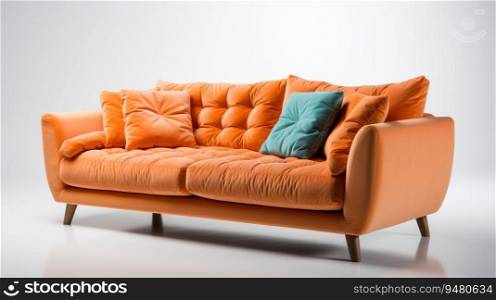 E≤gant color sofa. Ge≠rative AI