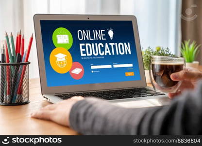 E-learning website with modish sofware for student to study online on the internet network. E-learning website with modish sofware for student to study on the internet