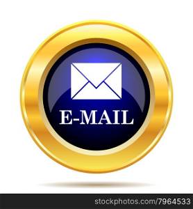 E-mail icon. Internet button on white background.
