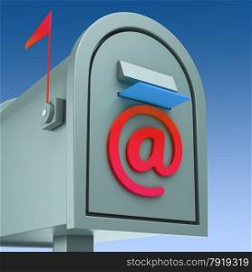 E-mail Postbox Showing Sending And Receiving Mail