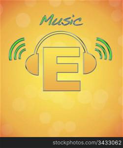 E, music logo.