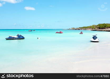 Eagle beach on Aruba island in the Caribbean sea