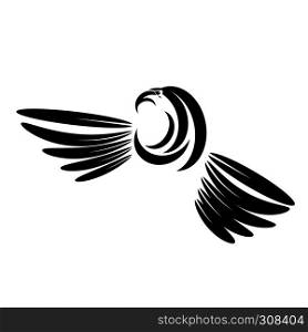 Eagle Head Tattoo Design. Logo Prey Bird Isolated on White Backgground. Eagle Head Tattoo Design. Logo Prey Bird