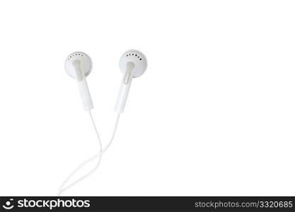 Ear buds isolated on white