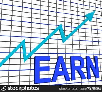 Earn Graph Chart Showing Increase Earnings Growing