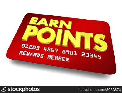 Earn Points Reward Card Shopping Customer Loyalty 3d Illustration