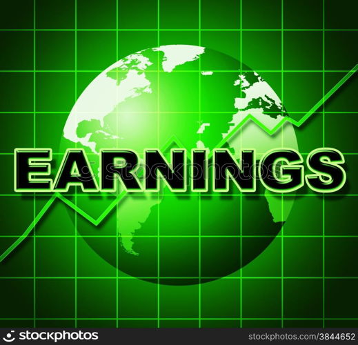 Earnings Graph Representing Infograph Statistical And Graphs