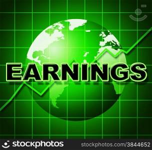 Earnings Graph Representing Infograph Statistical And Graphs