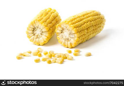 ears of Sweet corn isolated on white background