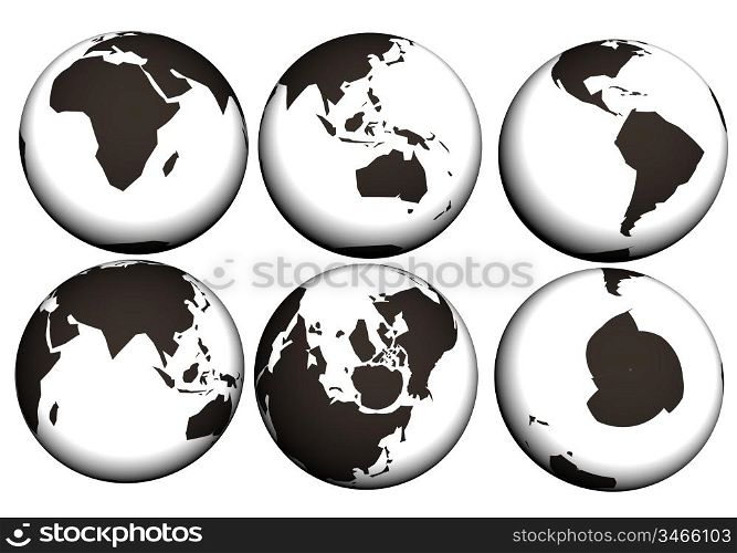 earth 3d abstract business icon