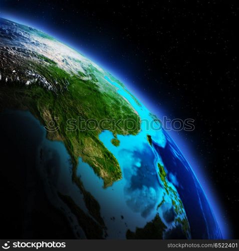 Earth continent 3d rendering planet. Earth continent. Elements of this image furnished by NASA 3d rendering. Earth continent 3d rendering planet