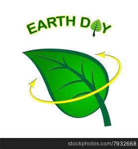 Earth Day Indicating Go Green And Natural