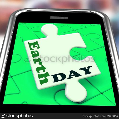 . Earth Day Smartphone Meaning Eco Friendly And Green