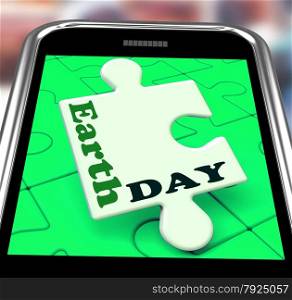 . Earth Day Smartphone Meaning Eco Friendly And Green