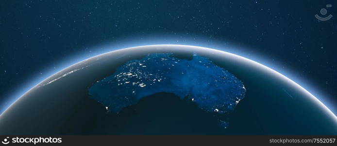 Earth from space. Elements of this image furnished by NASA. 3d rendering. Earth from space