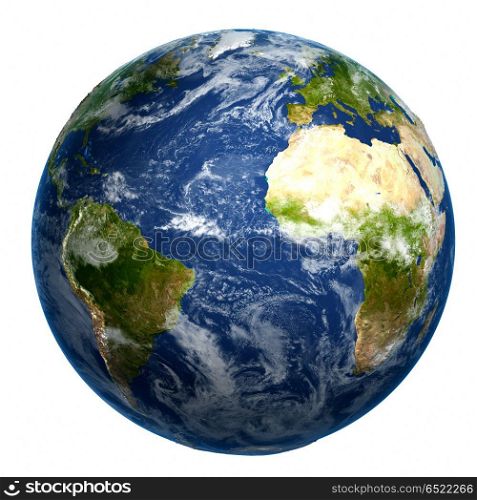 Earth globe 3d rendering planet. Earth globe. Elements of this image furnished by NASA 3d rendering. Earth globe 3d rendering planet