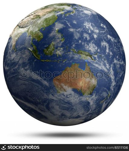 Earth globe - Australia and Oceania. Earth globe - Australia and Oceania. Elements of this image furnished by NASA. Earth globe - Australia and Oceania